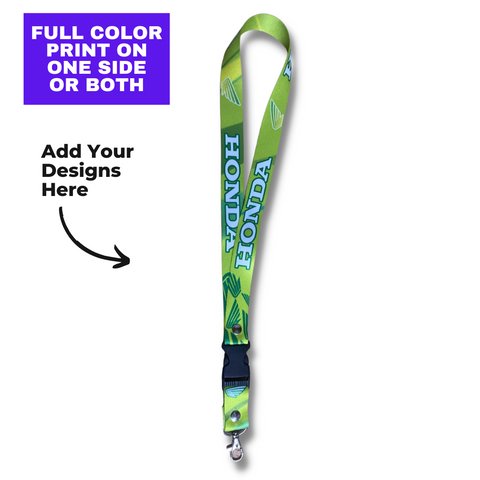 Full Color Dye Sublimation Satin Lanyards with Metallic Clip