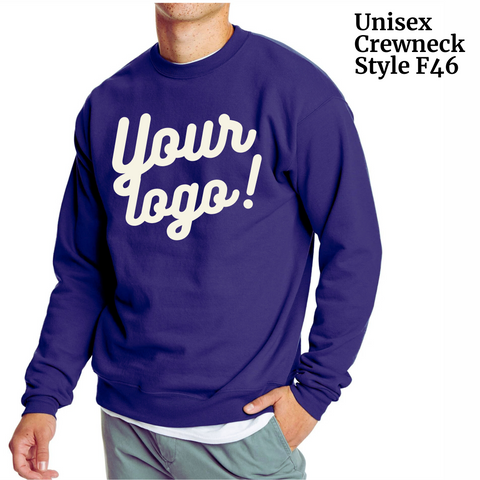 F46 Unisex Poly Cotton Fleece Crew Neck Sweatshirt