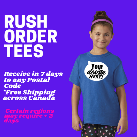RUSH ORDER T-SHIRTS J0300 Heavy Weight Youth Crew Neck T-Shirt