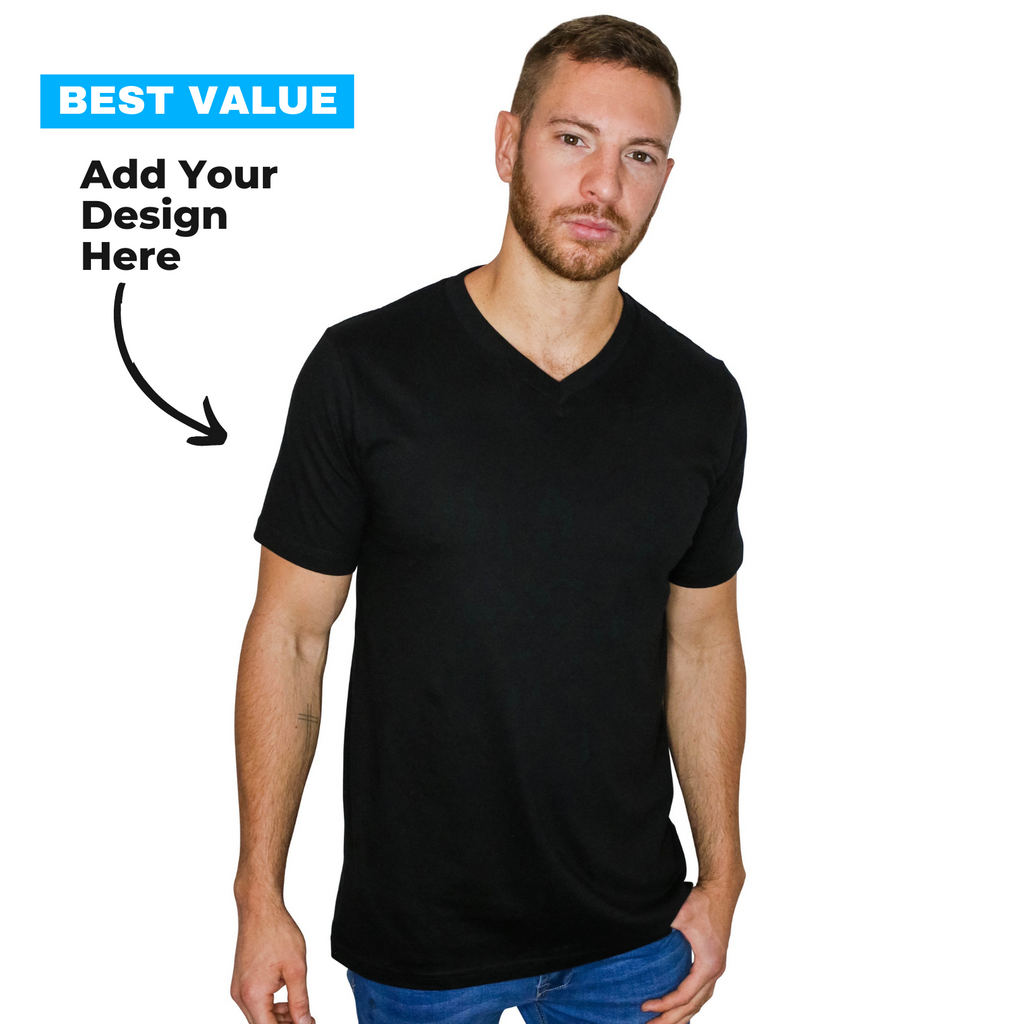 2020 Unisex Fine Jersey Short Sleeve V-Neck Soft T-Shirt